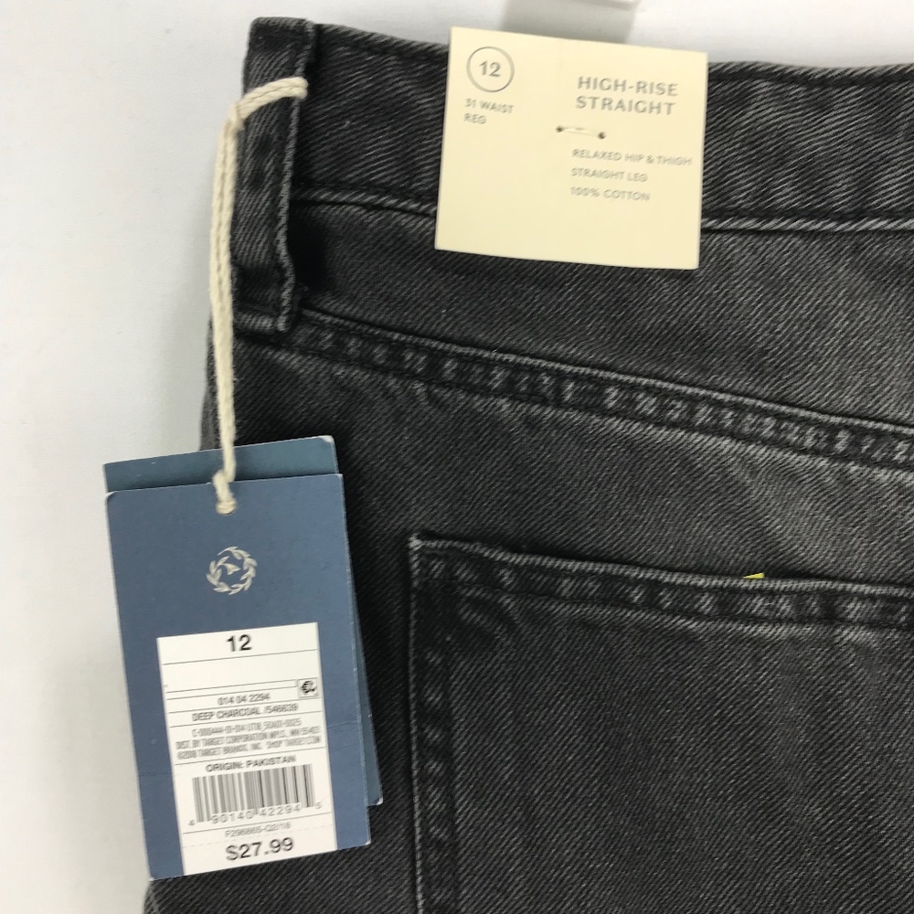Universal Thread Straight Hi Rise Ankle Jeans Gray - Picture 4 of 9